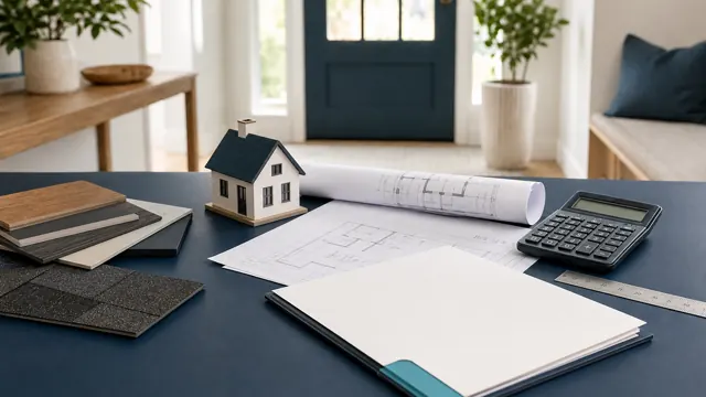 House model, construction plans, material samples and calculator for reviewing dwelling coverage