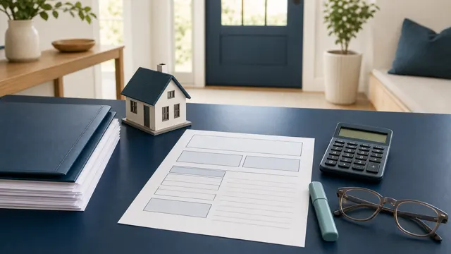 Home model, policy packet, organized blank declarations sheet, highlighter, calculator and glasses