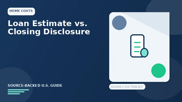 Loan Estimate vs. Closing Disclosure guide illustration
