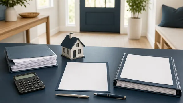 House model, calculator, document stack and two blank mortgage qualification letters