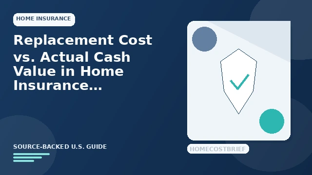Replacement Cost vs. Actual Cash Value in Home Insurance guide illustration