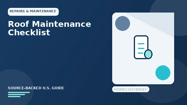 Roof Maintenance Checklist: Inspections, Warning Signs and Replacement Planning guide illustration
