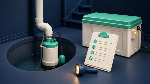 Sump Pump Maintenance Checklist and Backup Planning guide illustration