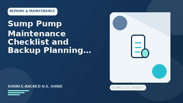 Sump Pump Maintenance Checklist and Backup Planning guide illustration