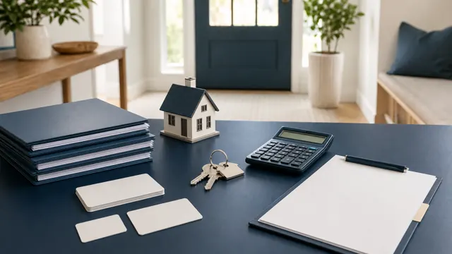 Rental keys, calculator and organized blank application and screening-report folders